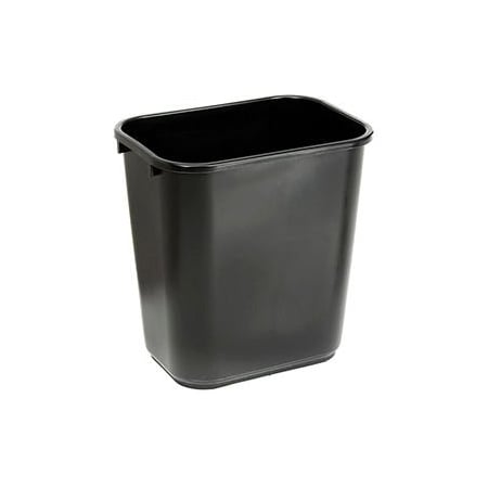 Global Industrial 28-1/8 Qt. Plastic Wastebasket - Black 261748BK